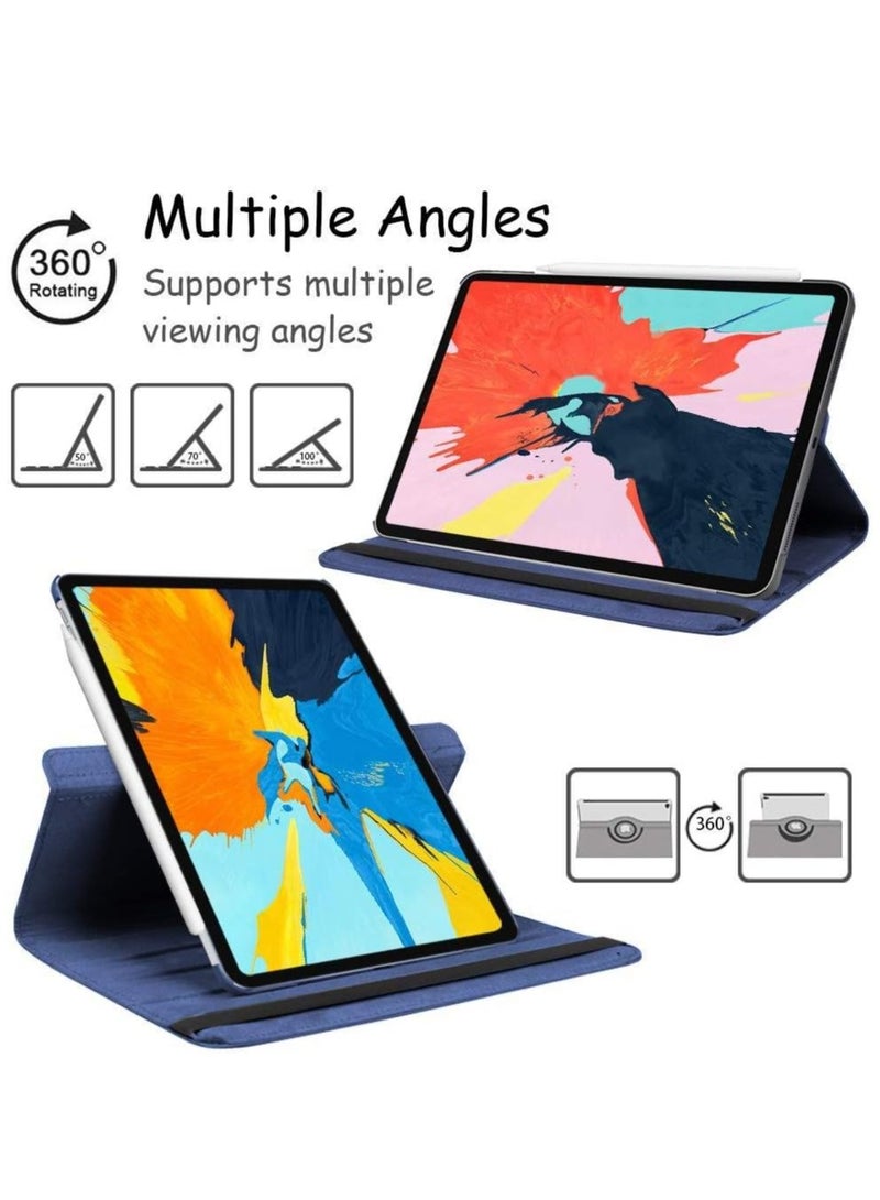 حافظة متوافقة مع جهاز Apple iPad Pro مقاس 12.9 بوصة (2015-2017)، 【حافظة】 حافظة جلدية PU مقاومة للصدمات على شكل كتاب قابلة للطي 360 درجة مع حماية كاملة مع خاصية الإيقاظ/النوم التلقائي - Image 2